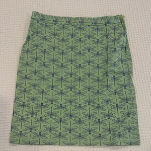 Green Dragonfly Print Skirt, Sz 2